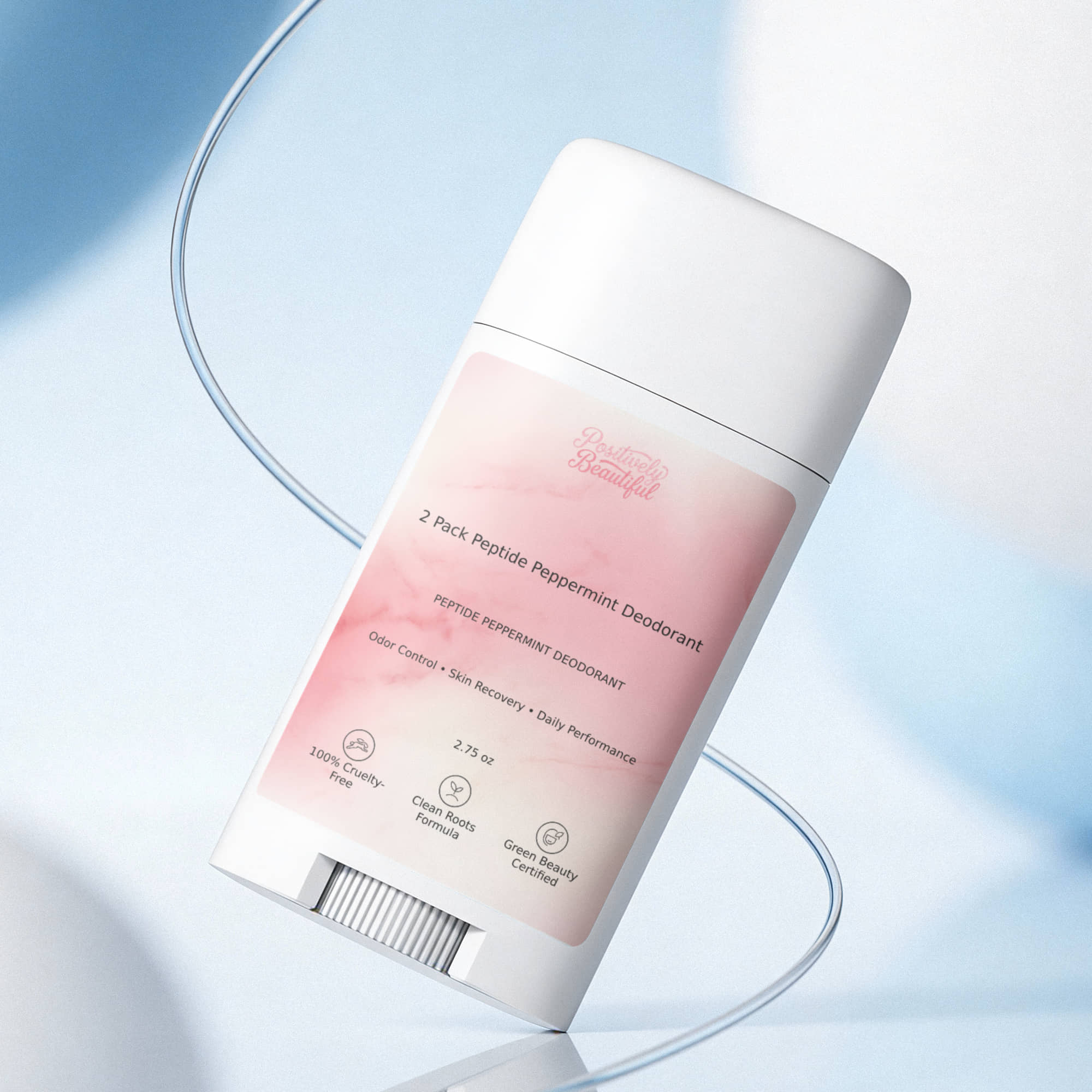 2 Pack Peptide Peppermint Deodorant