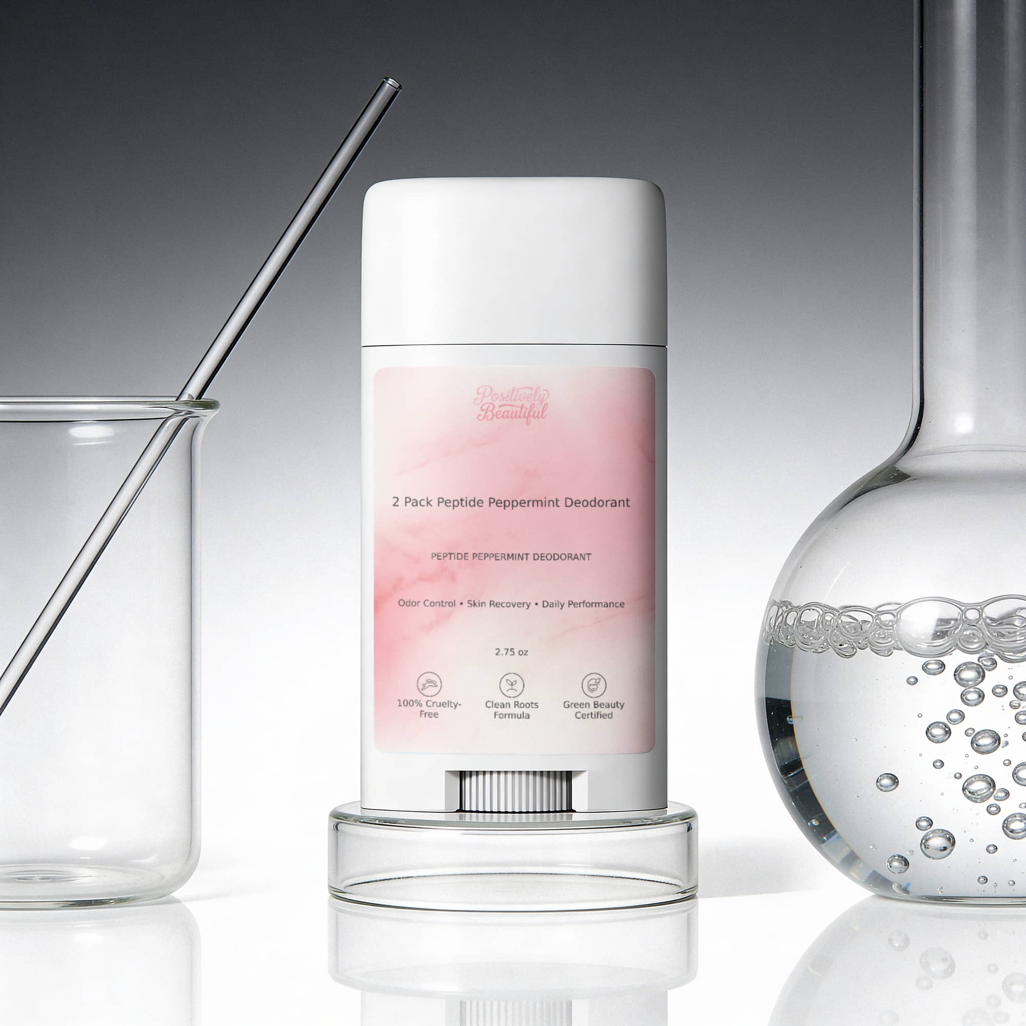 2 Pack Peptide Peppermint Deodorant