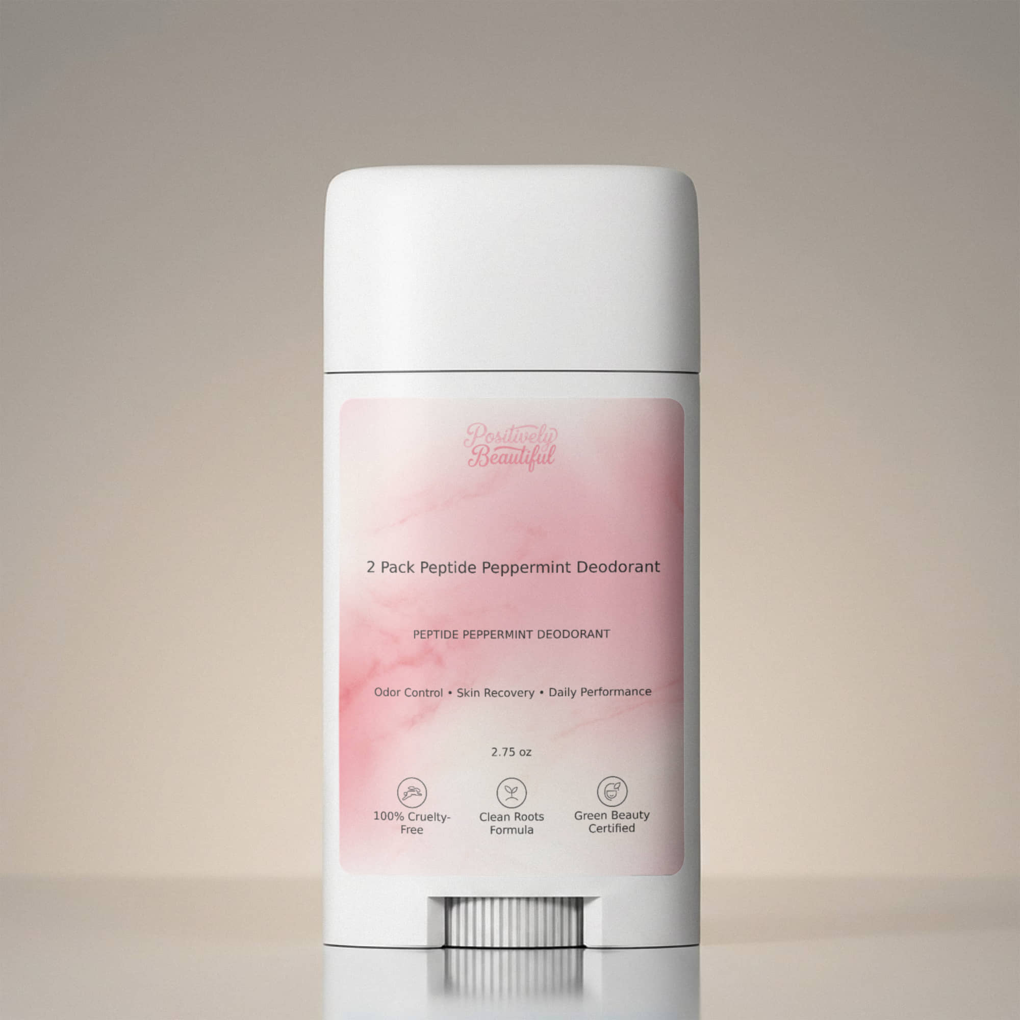 2 Pack Peptide Peppermint Deodorant